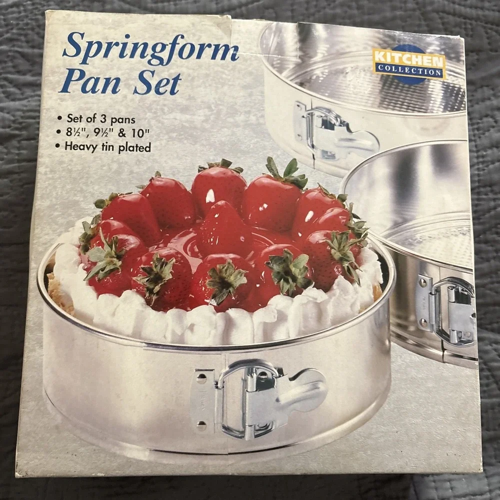Set Of 3 Springform Pan Set Cheesecake Pans Baking Robinson Design Group UNUSED!